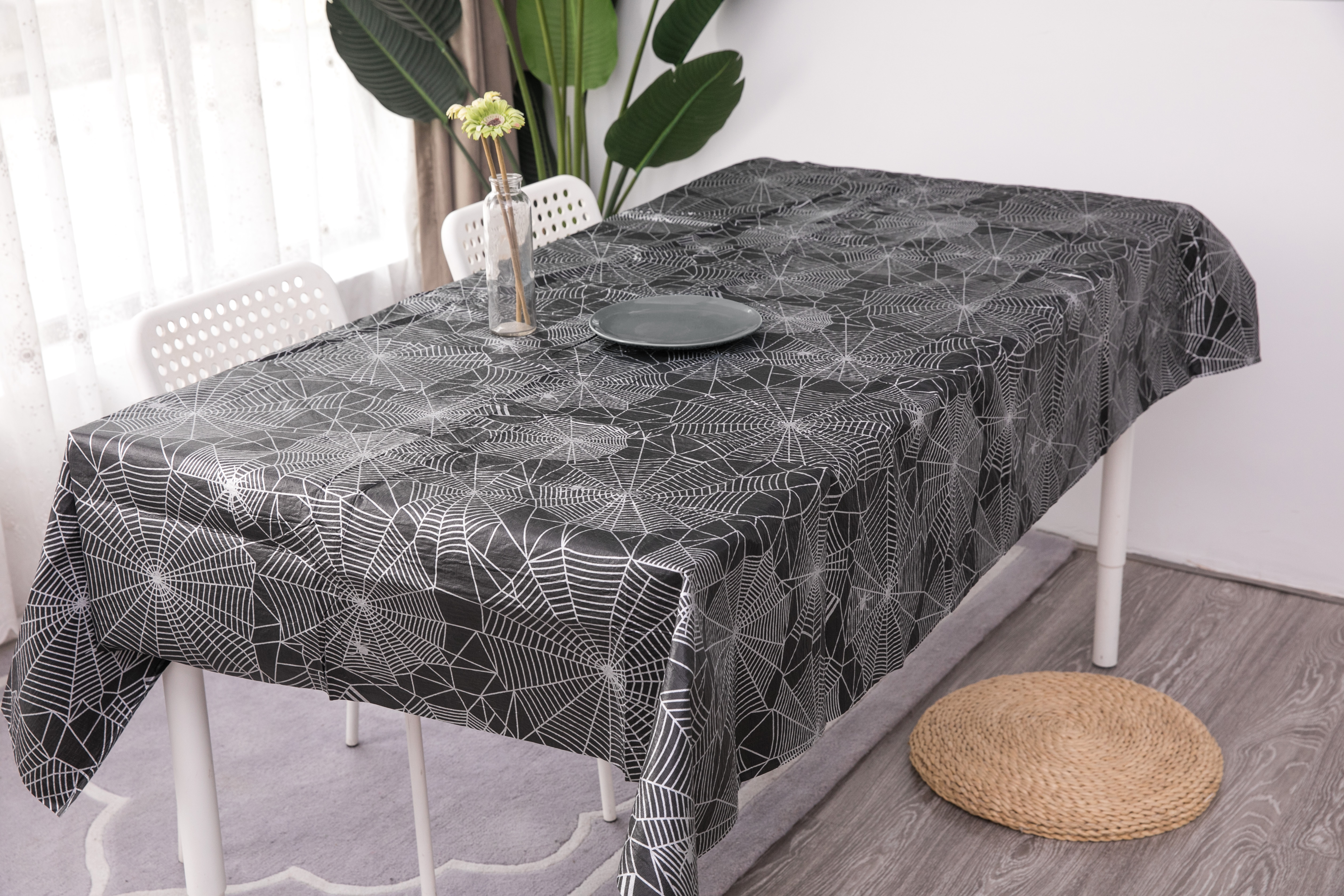 Halloween Series Table Cover Printed Spider Web