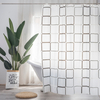 Printed square Frame Style Peva Shower Curtain