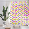 Pe Printed Water Droplet Pattern Barthroom Curtain