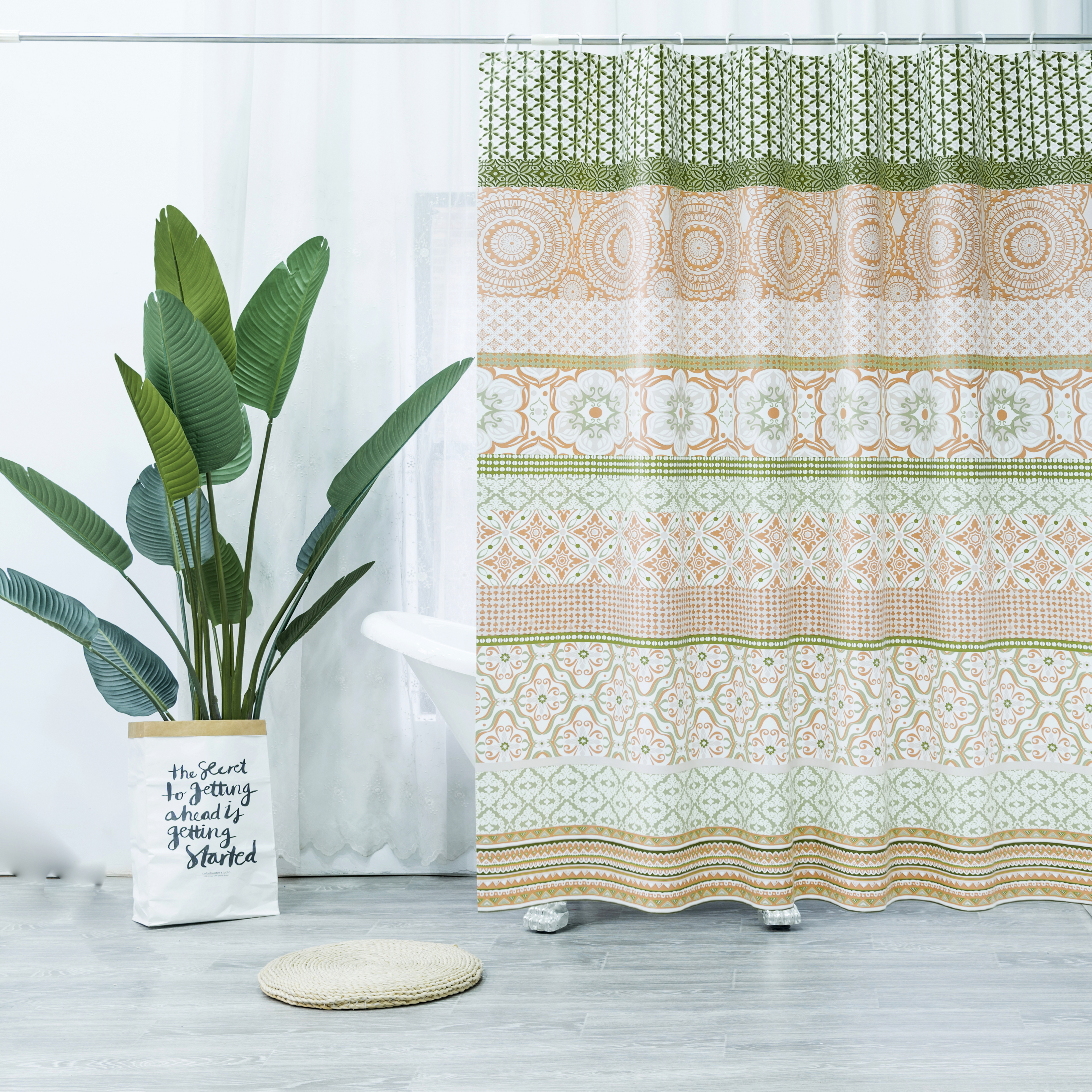  Style Peva Printing Shower Curtain