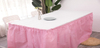 Pink Color PEVA Table Skirt