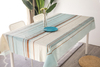  Peva Tablecloth With Flannel Back Printed Stripe Pattern