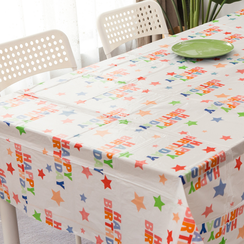  Pe Printed Table Cover for Birthday