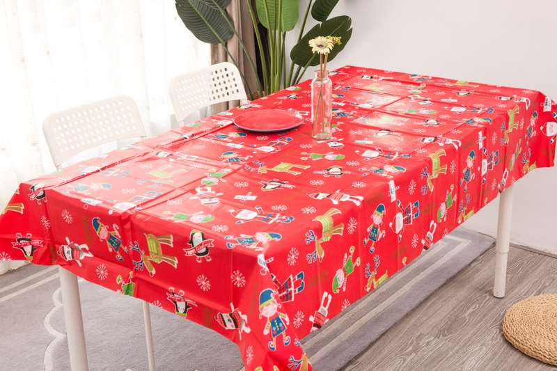 Christmas Series Table Cover Printed Santa Claus