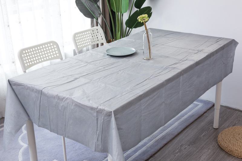 Silvery Flannel Tablecloth Solid