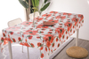 Peva Tablecloth With Flannel Back Printed Flower Pattern For Spring And Autumn