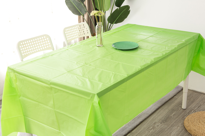 Lemon Green Color Pe Table Cover