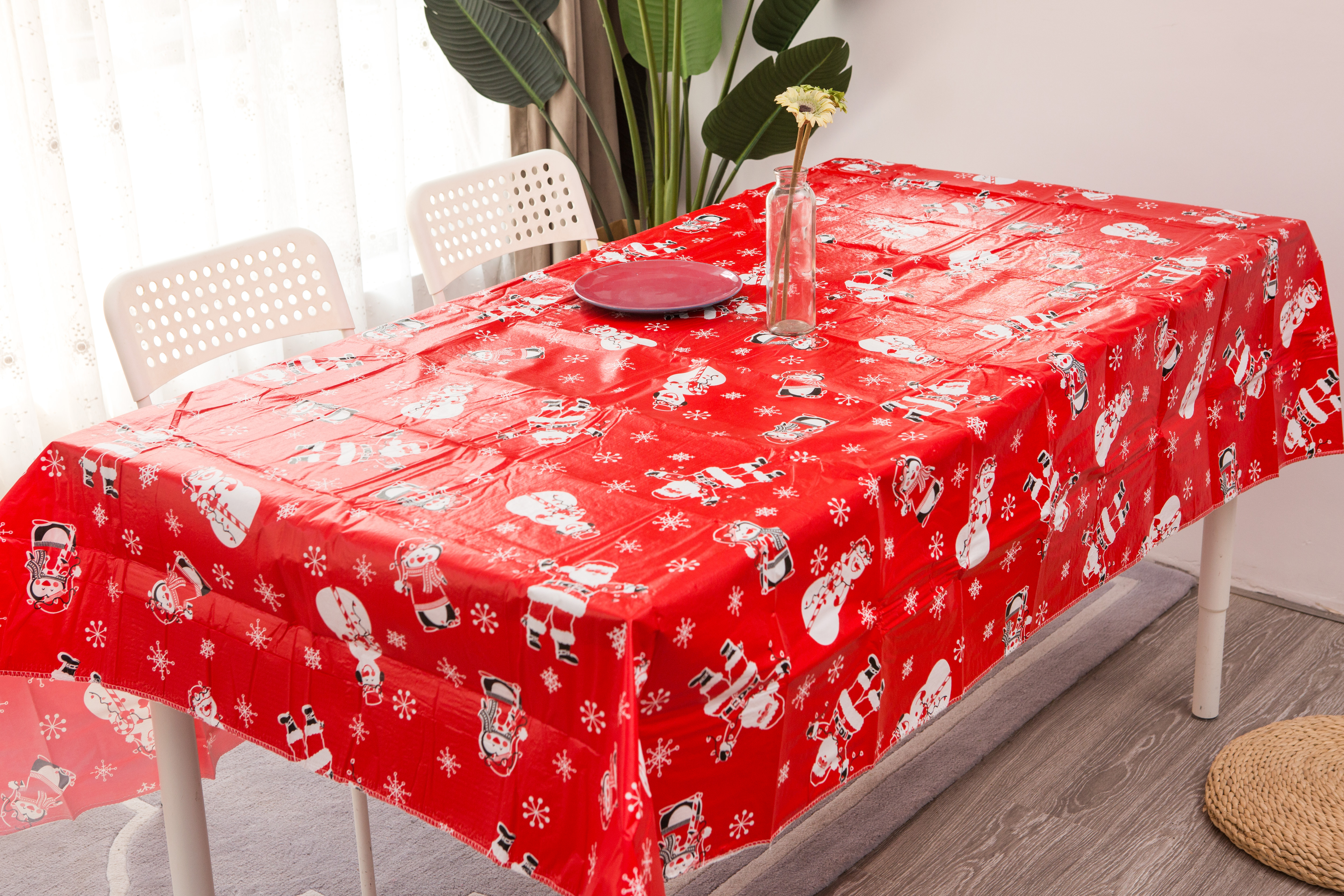 Christmas Series Table Cover Printed Santa Claus