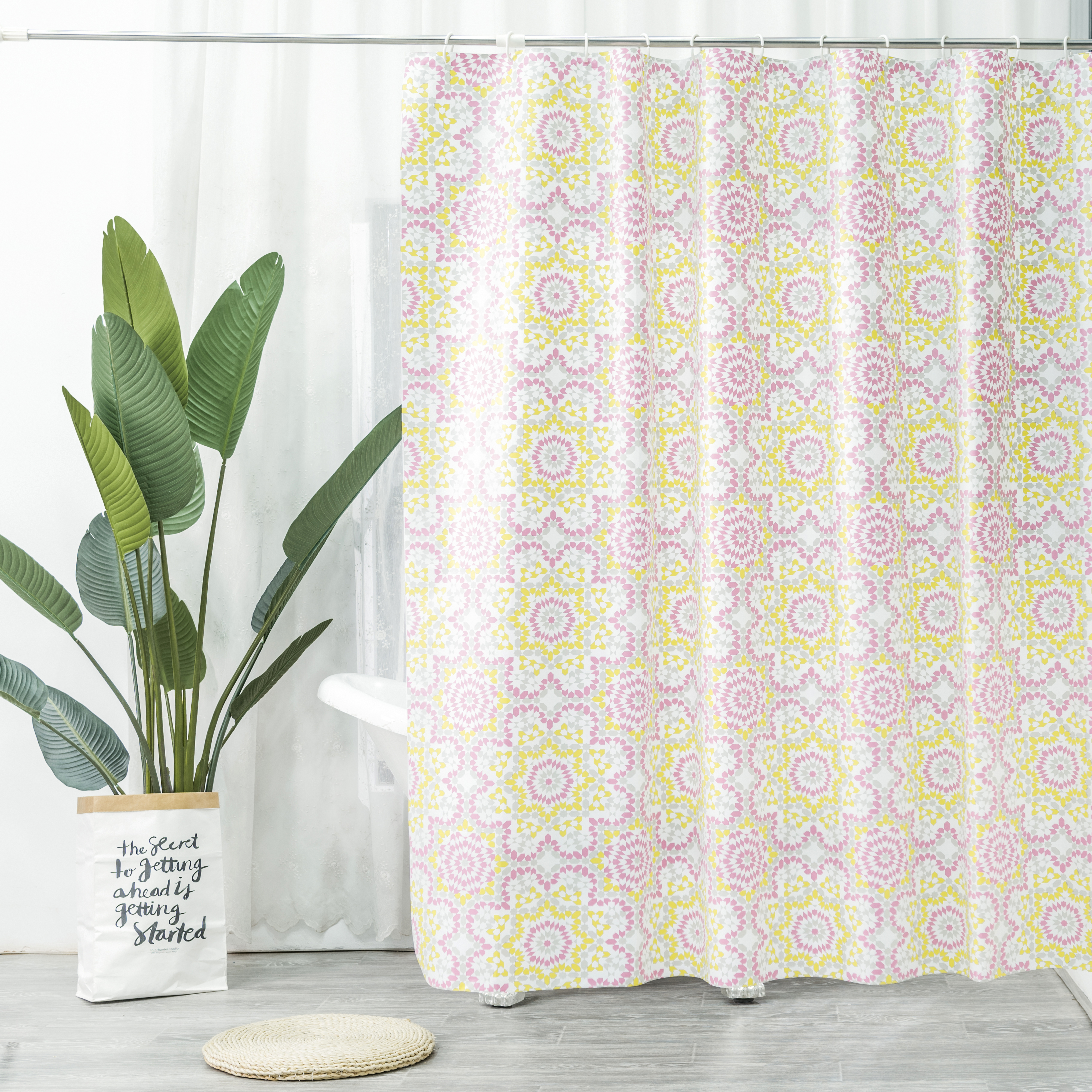  Style Pe Printed Barthroom Curtain