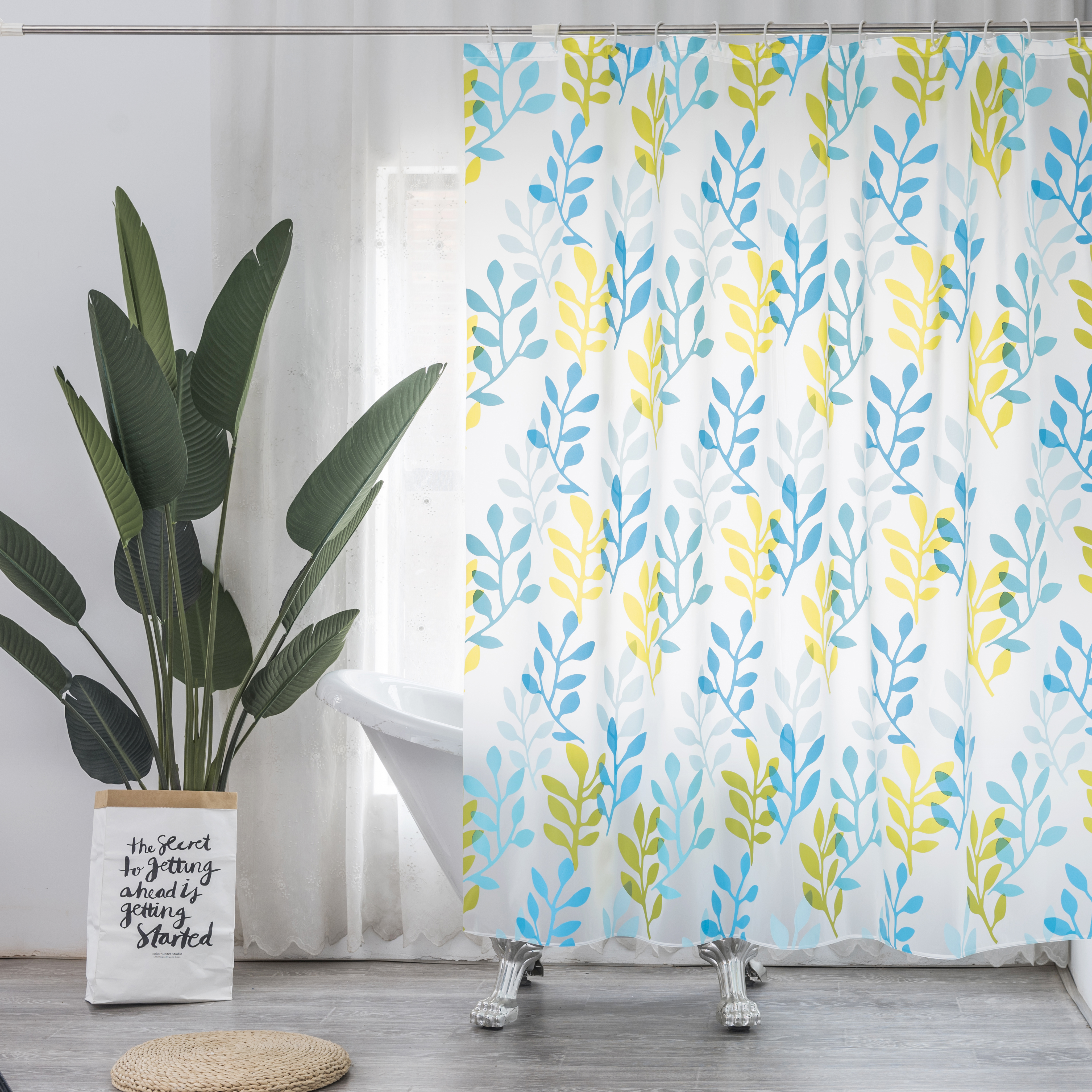 Printing Flower Peva Shower Curtain