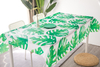  Peva Tablecloth With Flannel Back Printed Leave Pattern