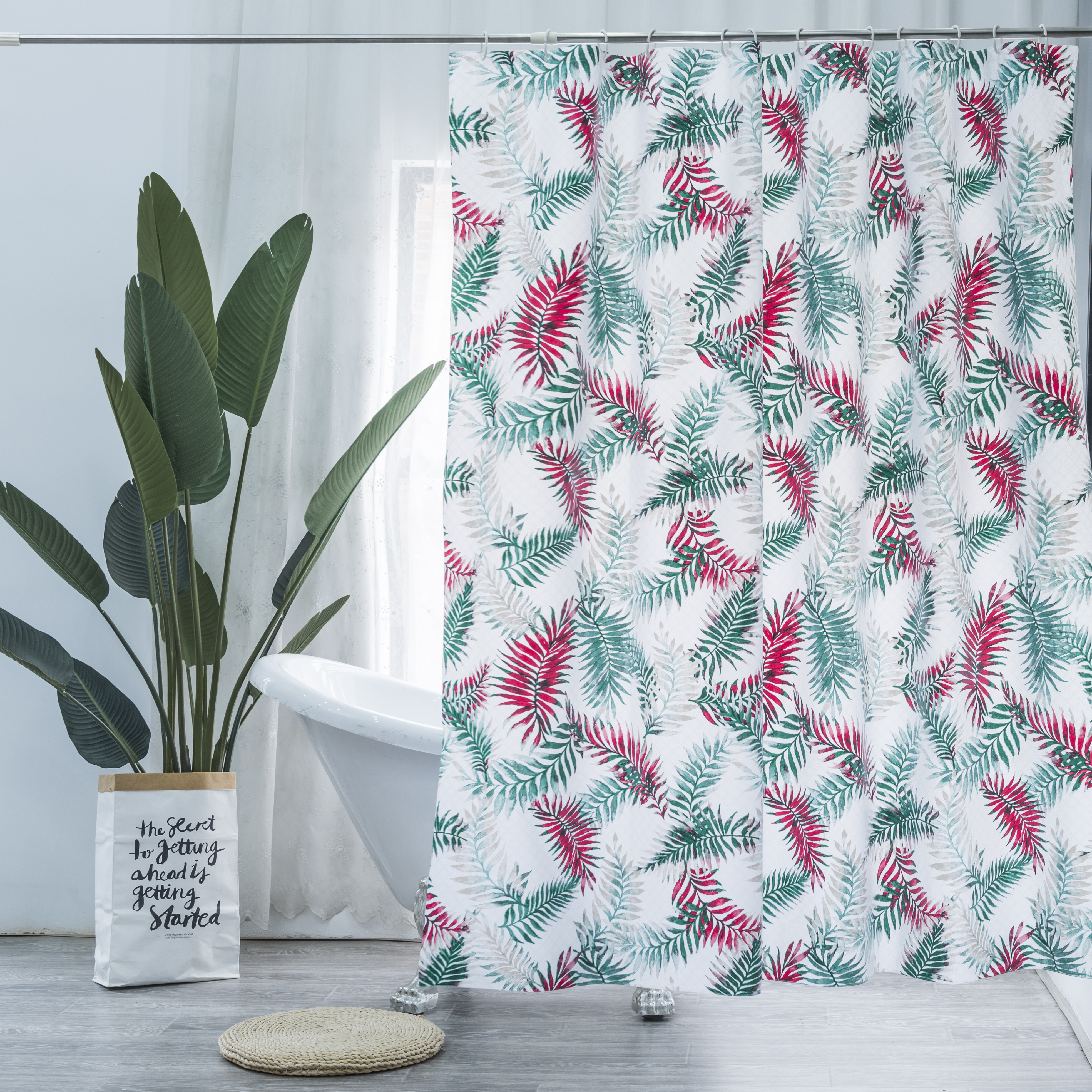 Leaves Style Peva Shower Curtain