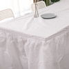 White Color PEVA Table Skirt
