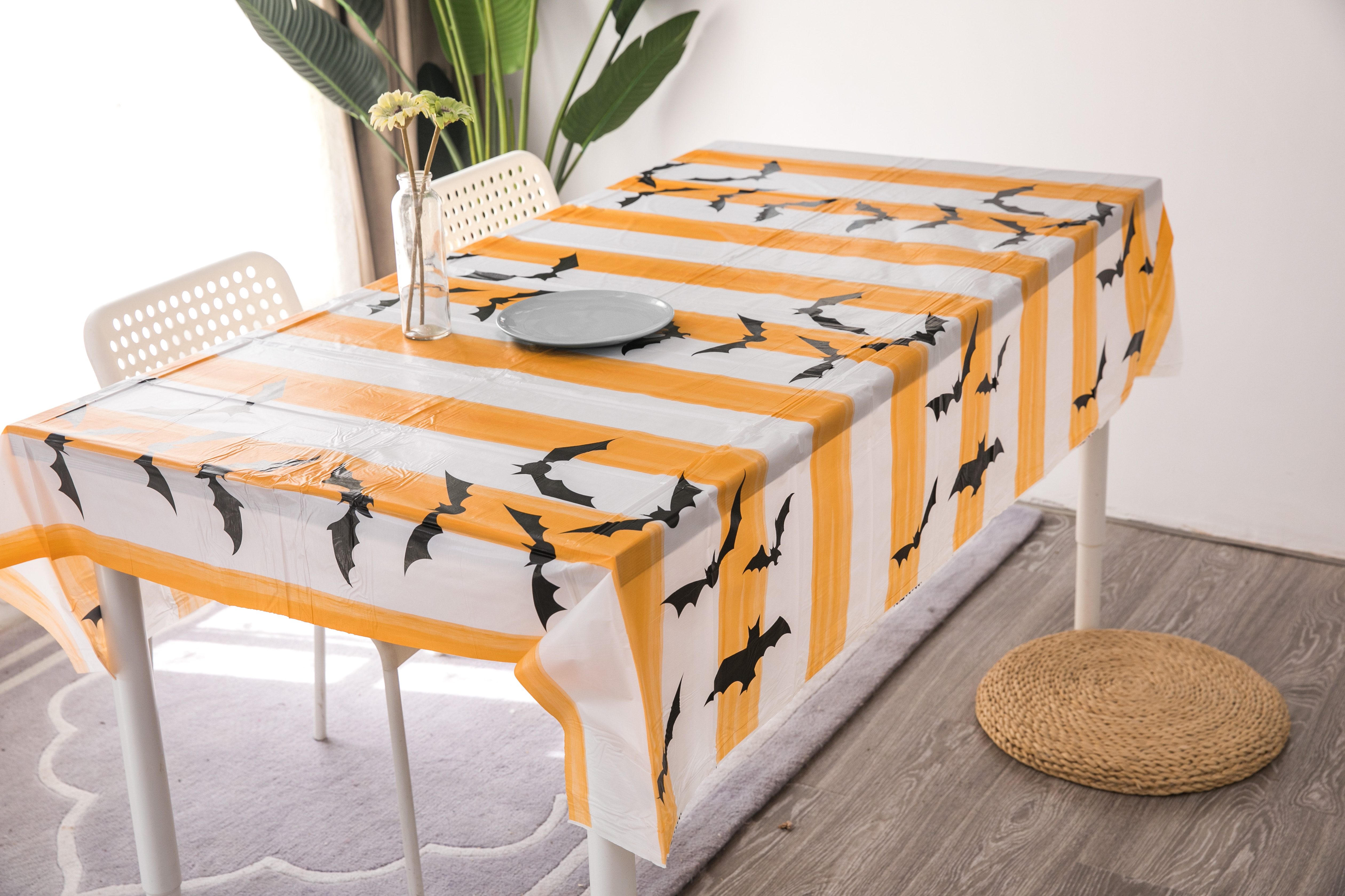 Halloween Series Pe Table Cover Printed bat