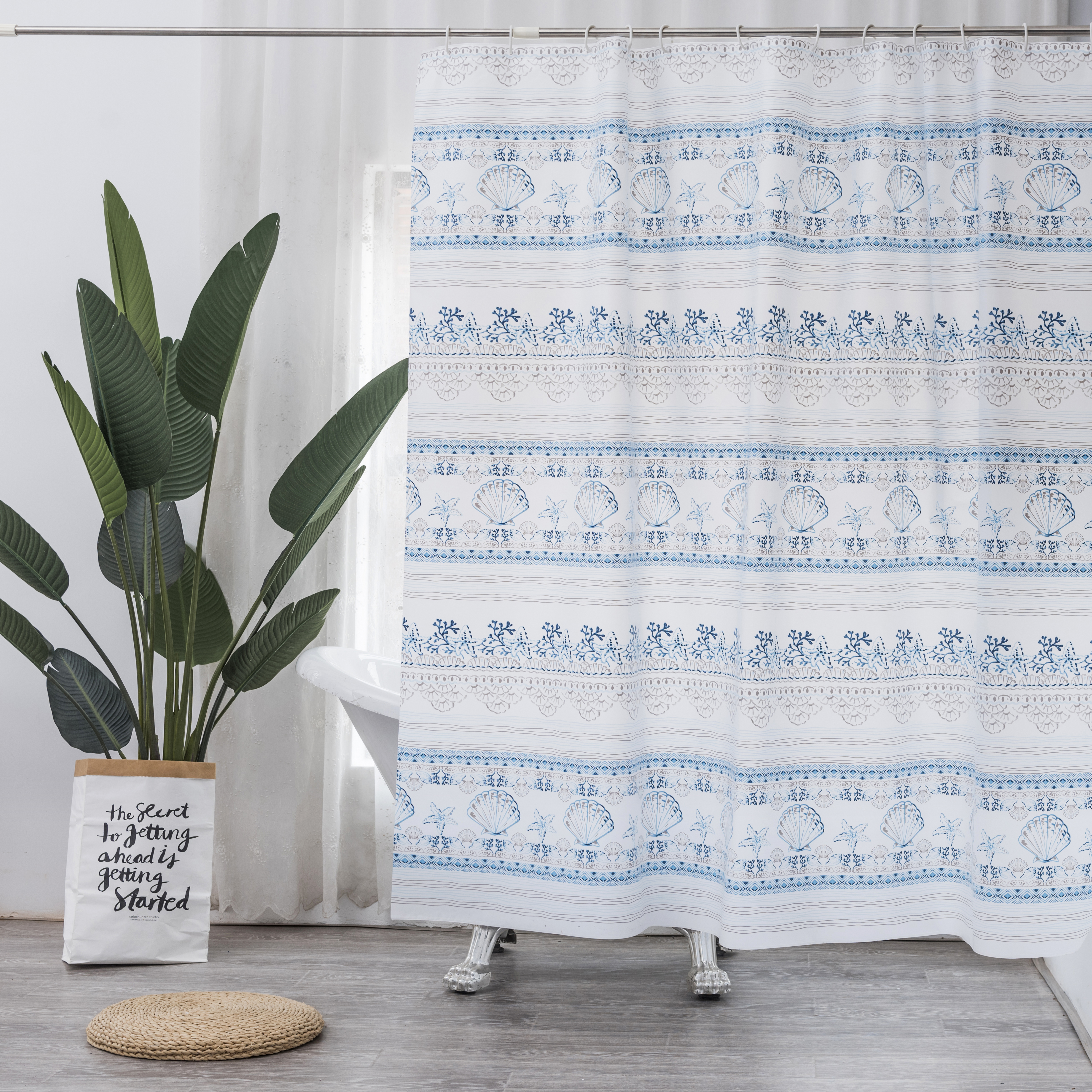 Ocean Style Peva Shower Curtain