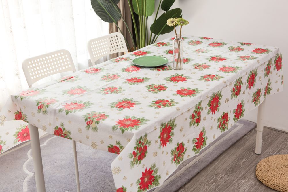 Christmas Series Table Cover Flower Pattern