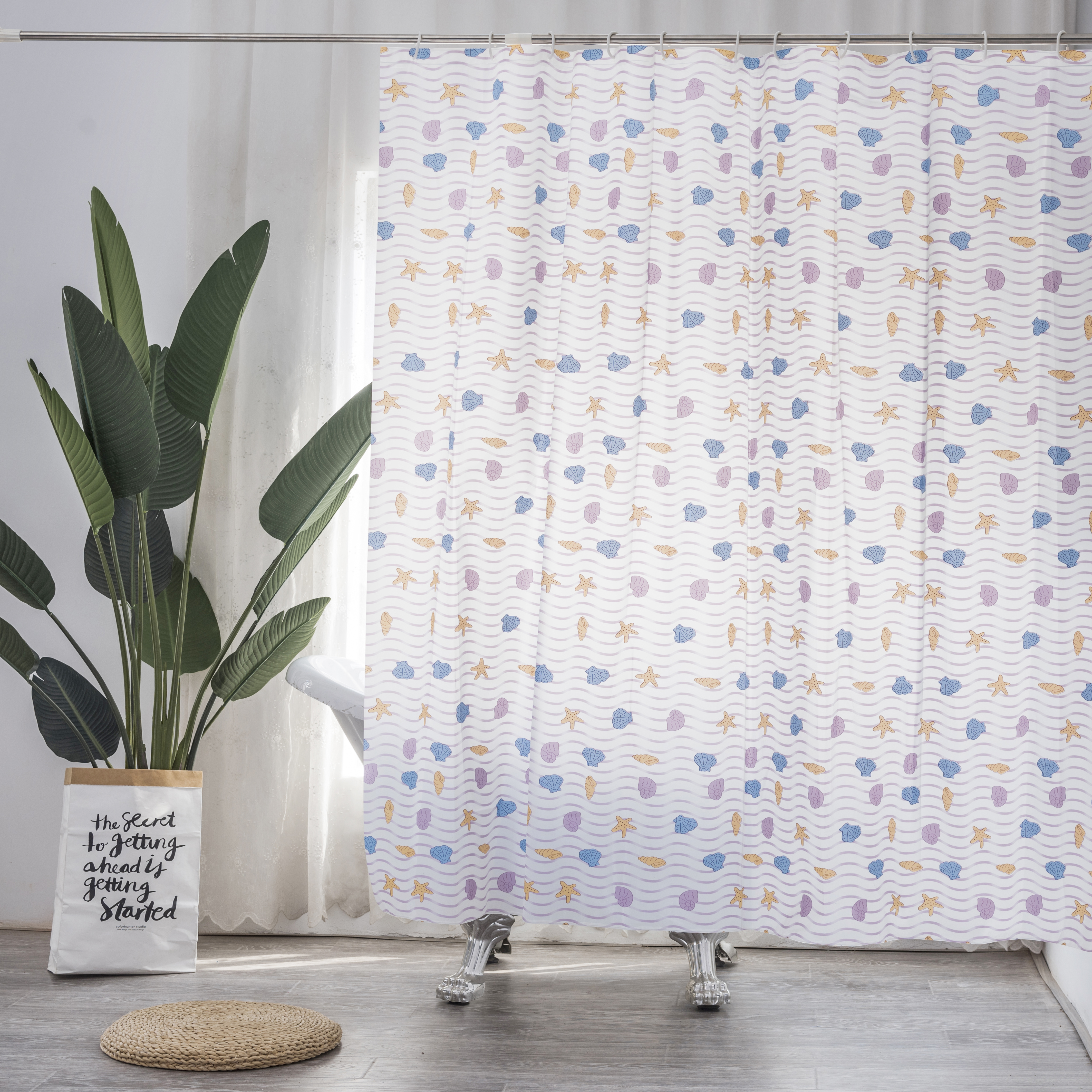 Ocean Style Peva Shower Curtain