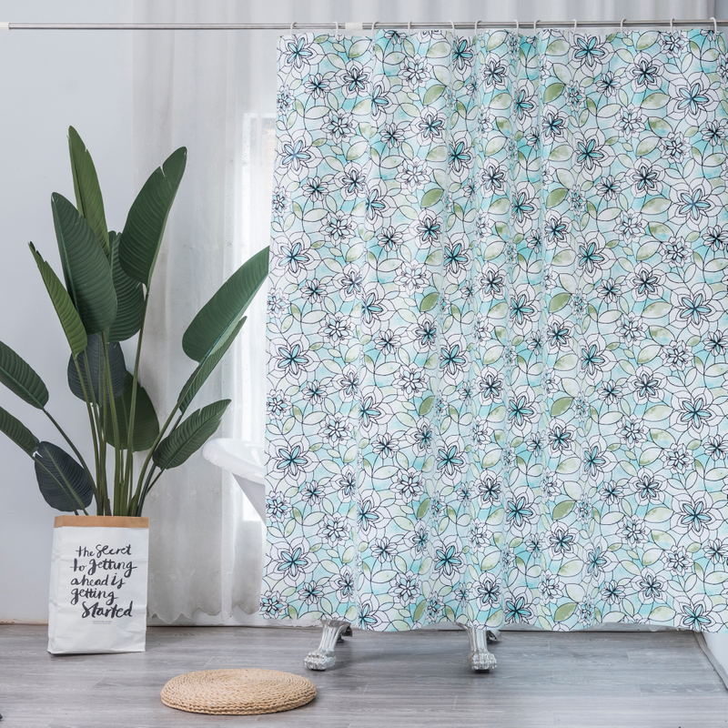 Style Pe Printed Barthroom Curtain