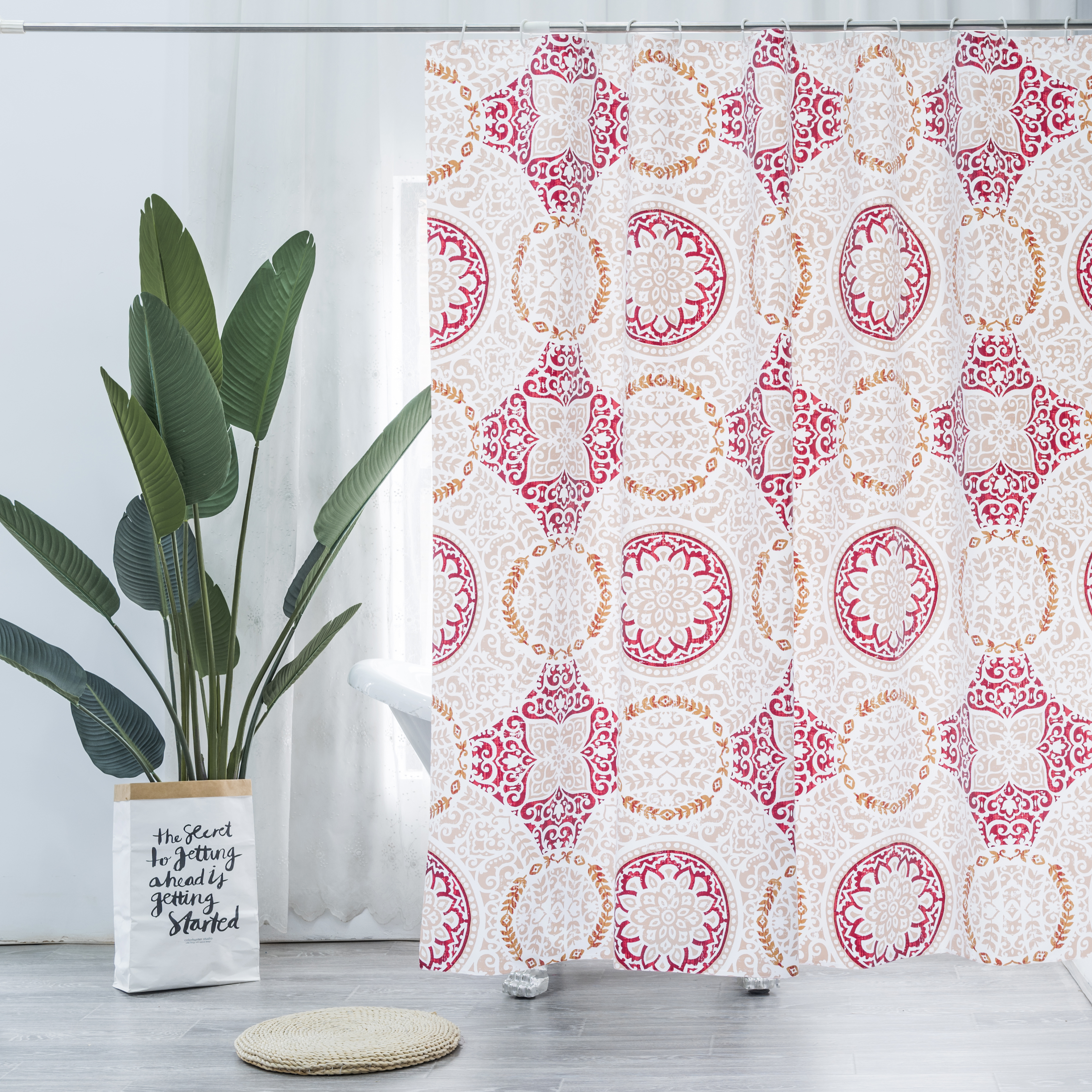 Pe Printed Barthroom Curtain