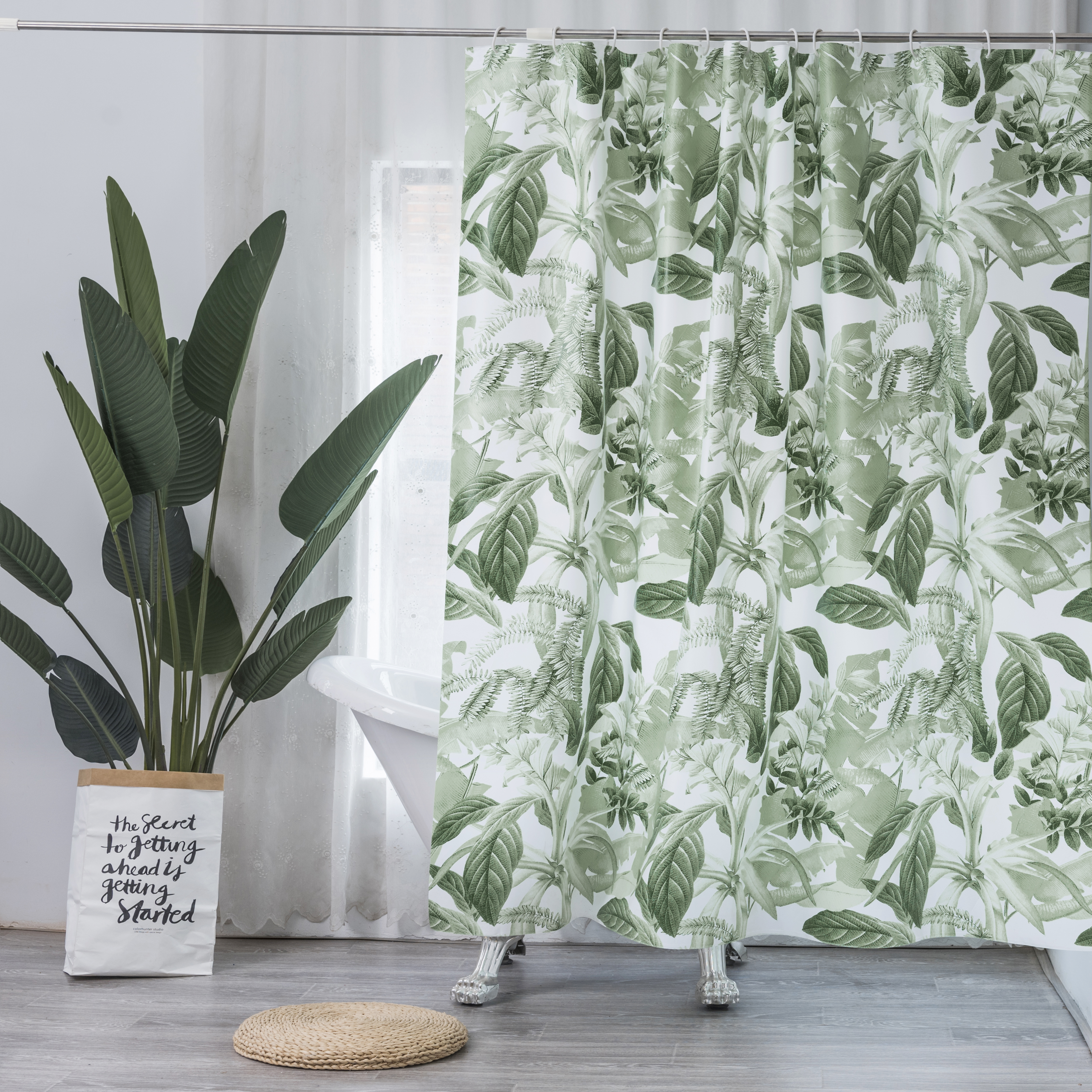 Leaves Style Peva Shower Curtain