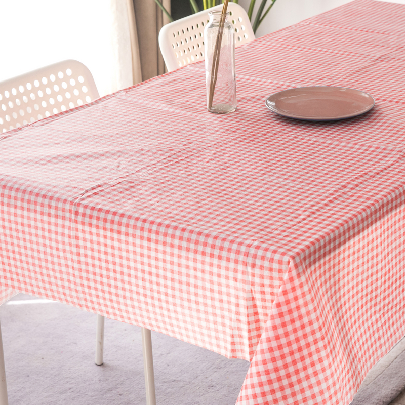  Plaid Pattern Pe Table Cover for Party