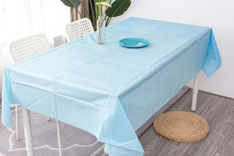 Sky Blue Color Pe Table Cover