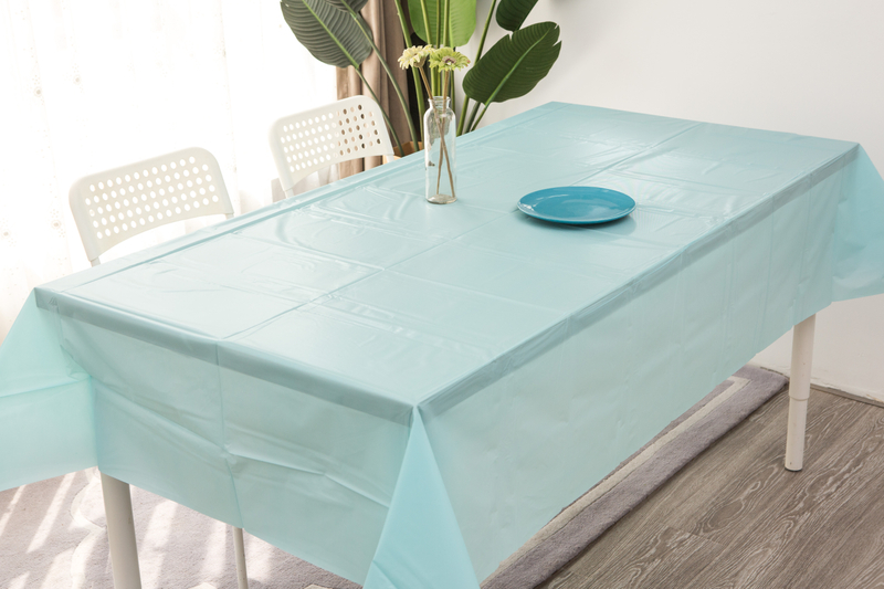 Light Blue Color Pe Table Cover