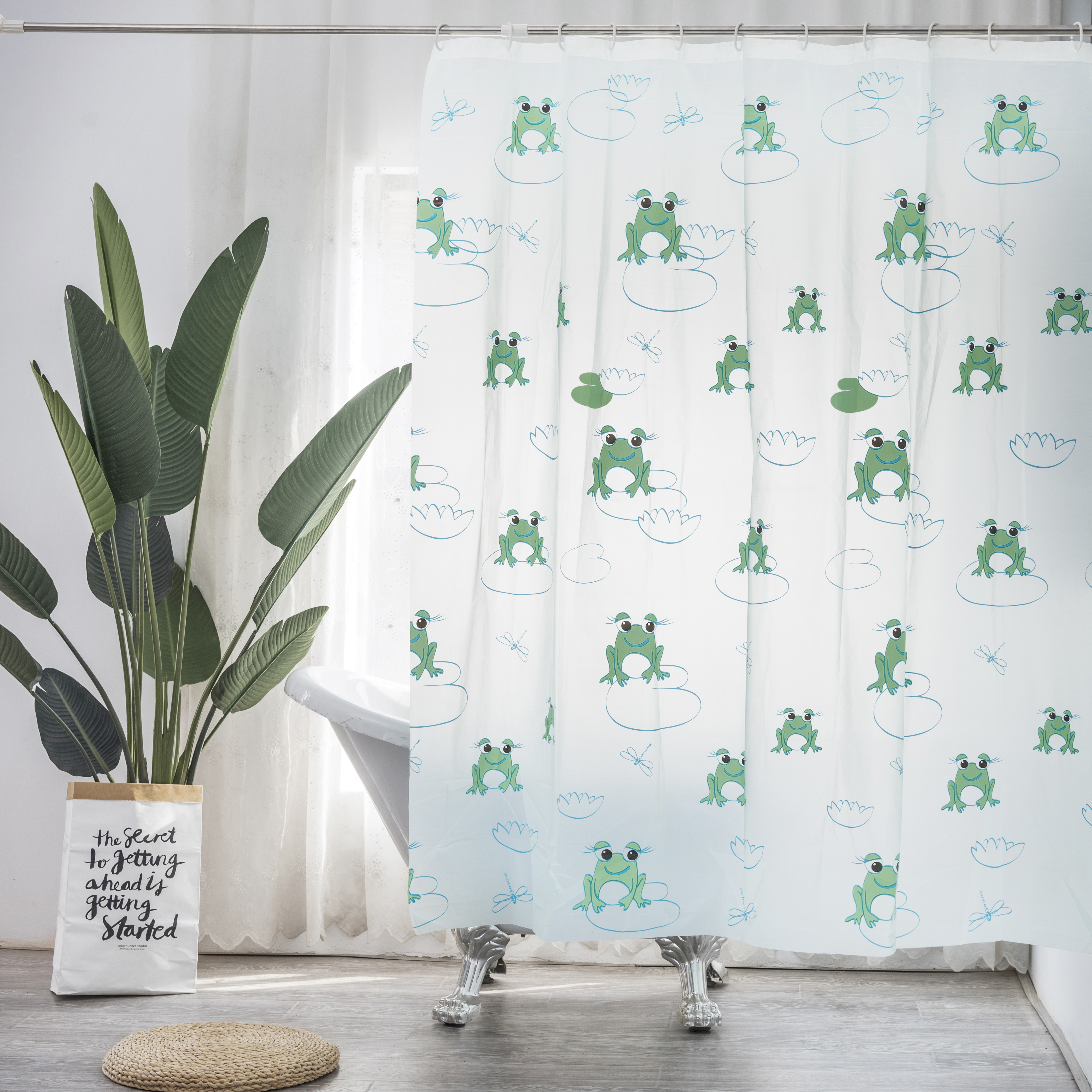 Cartoon Style Peva Shower Curtain