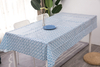  Peva Tablecloth With Flannel Back Printed Blue Pattern