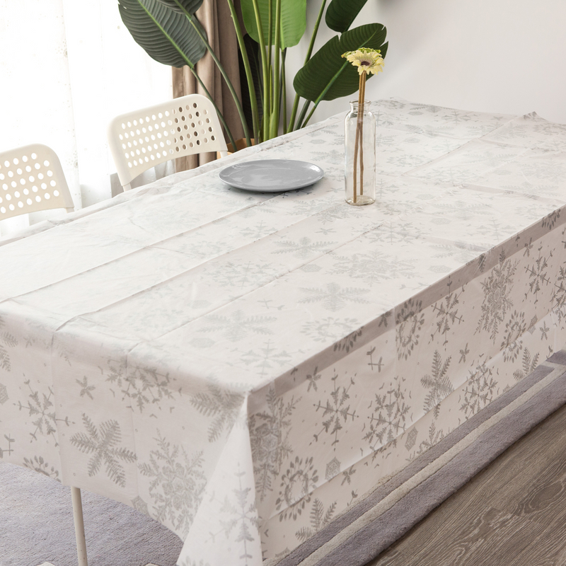 Christmas Series Table Cover Printed Snowflake