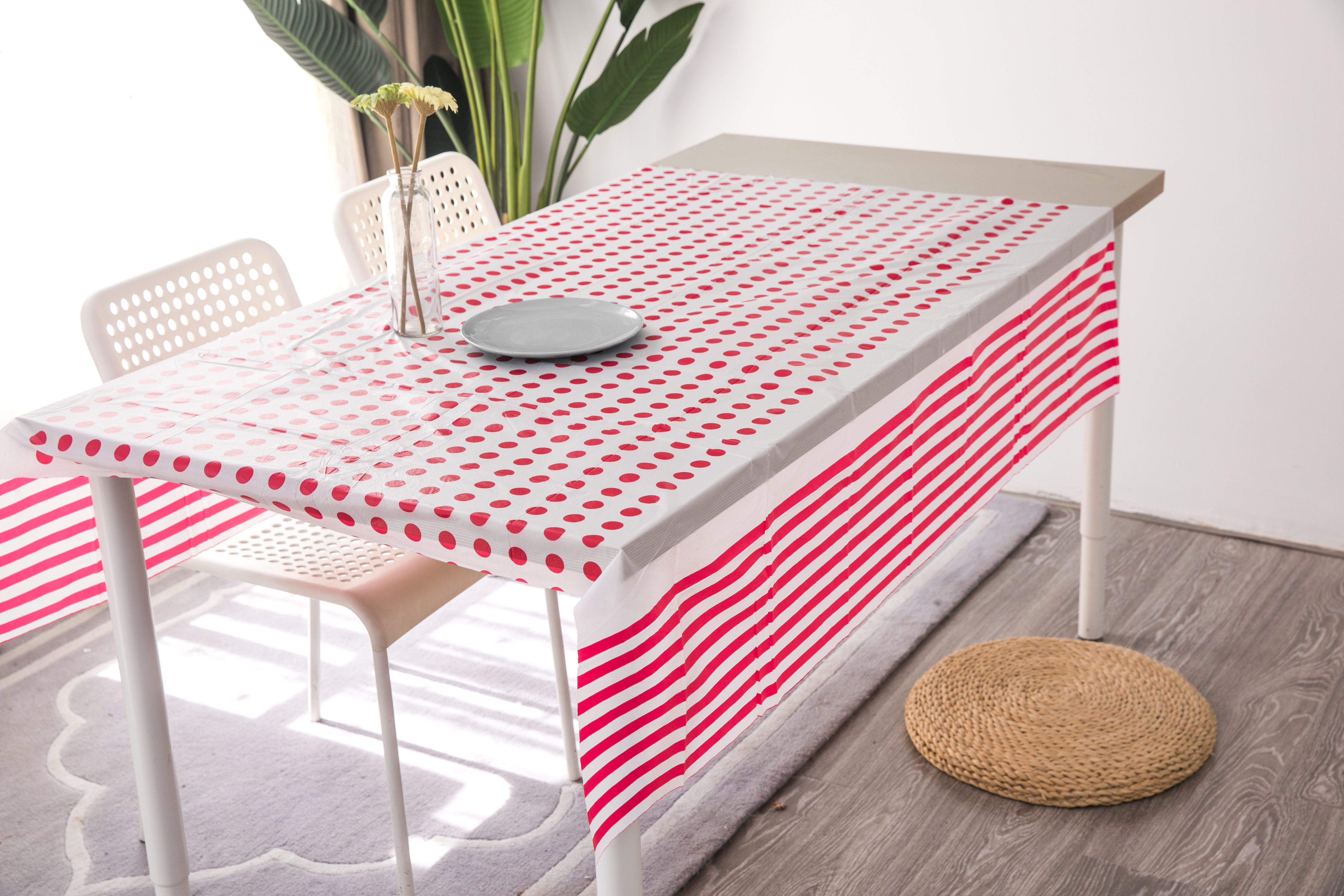 Party Series Table Cover Printed Stripes And Dots