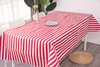 Flannel Tablecloth With Sewing Printing Stripe Pattern