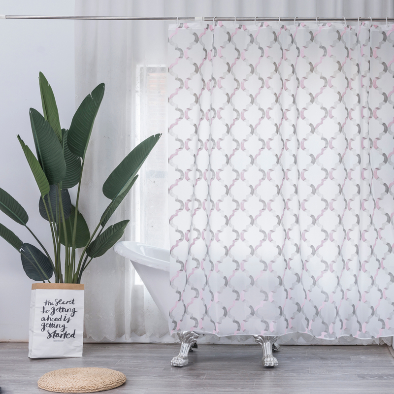 Pe Printed Pattern Barthroom Curtain