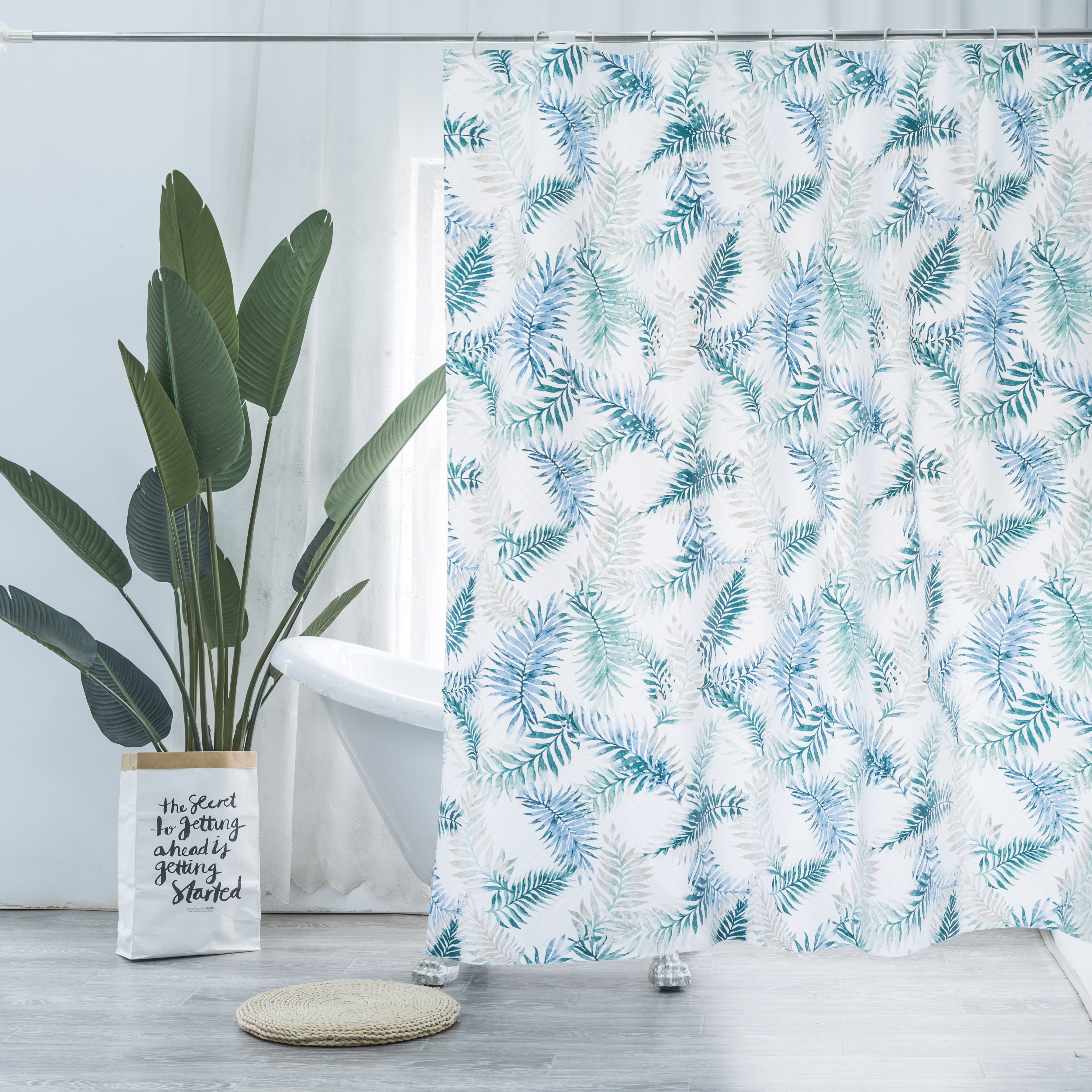Leaves Style Peva Shower Curtain
