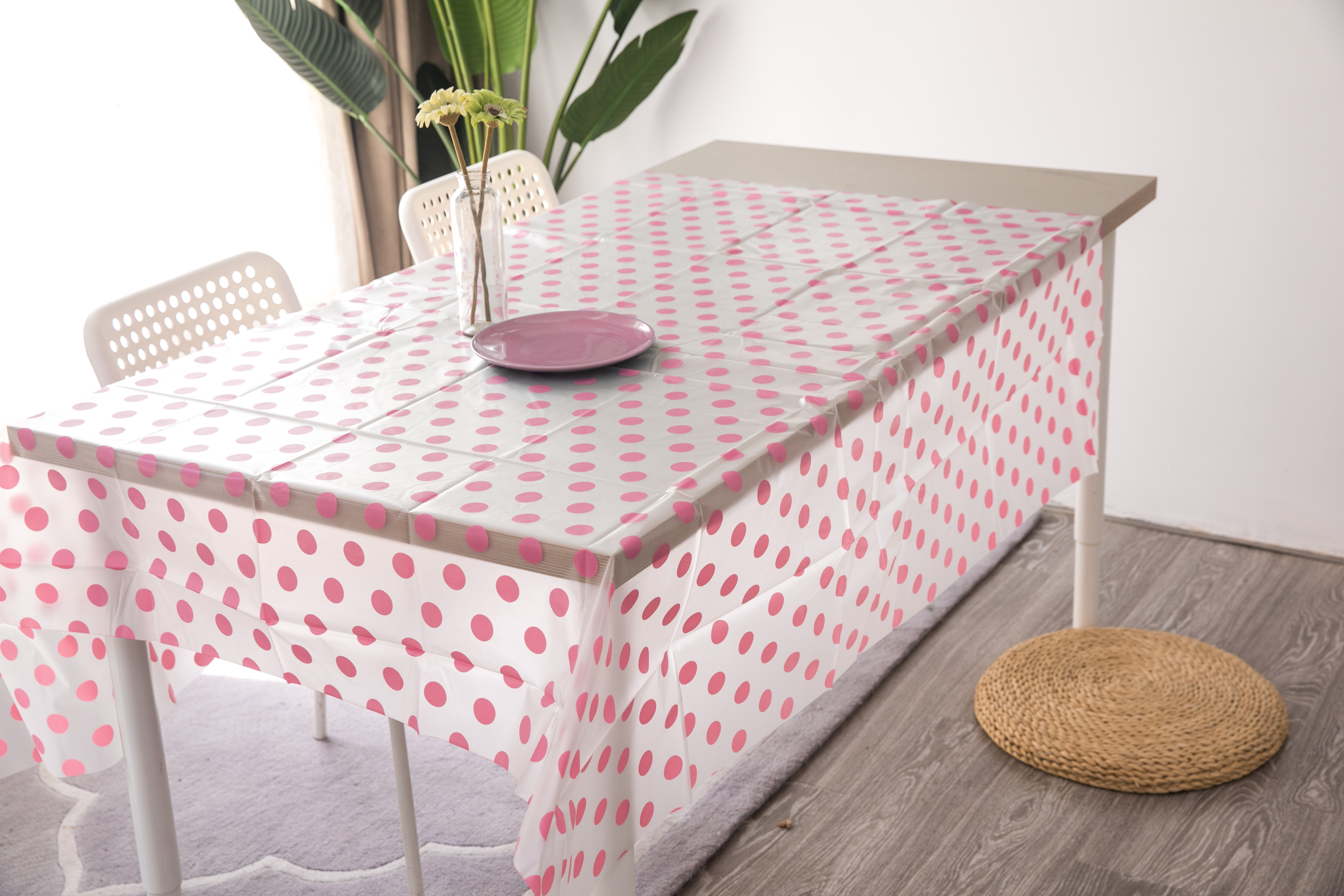 Dot Pattern Pe Table Cover for Party