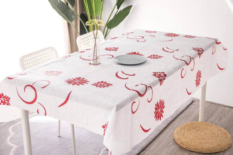 Printed Peva Tablecloth With Flannel Back