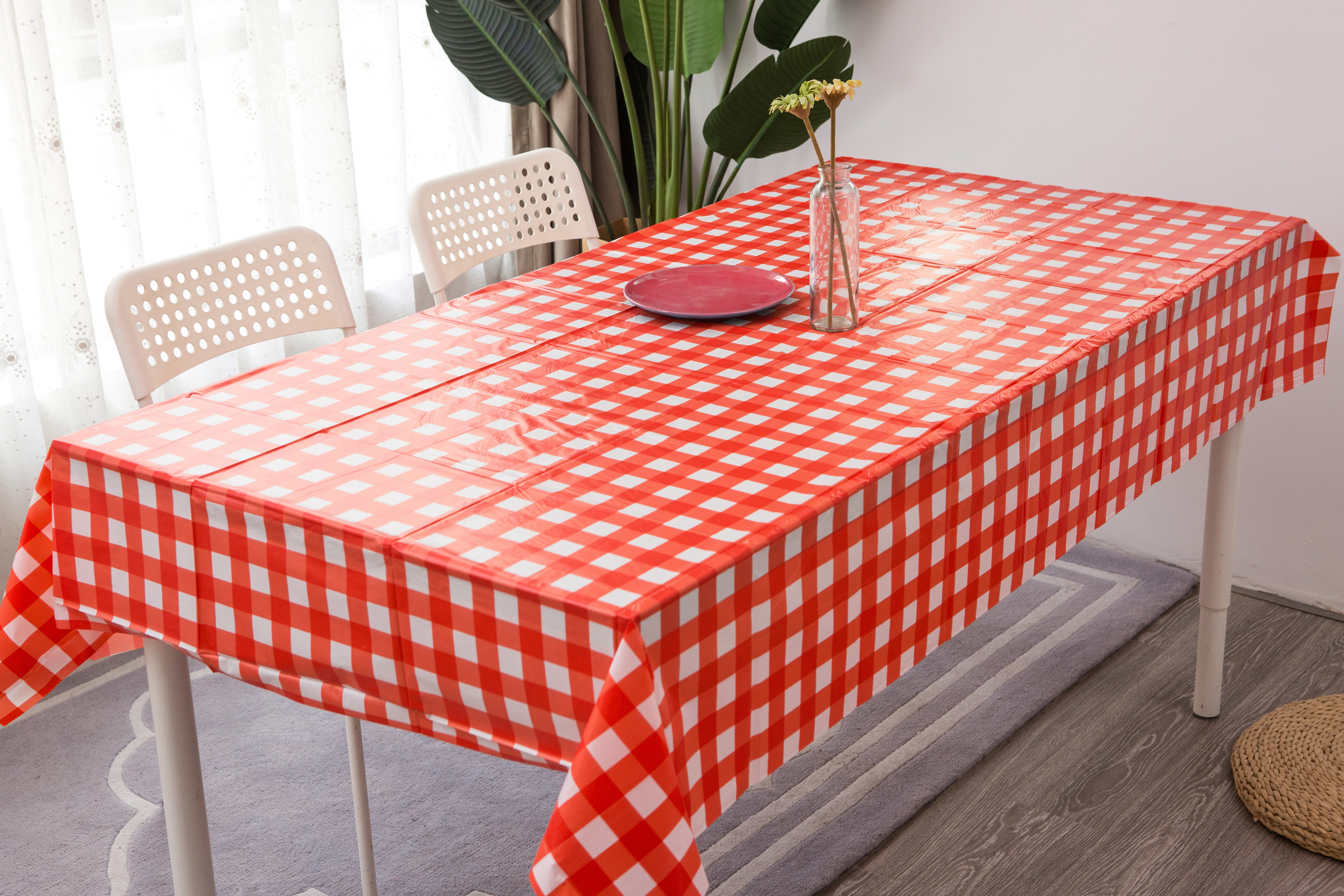  Pe Plaid Pattern Table Cover for Picnic