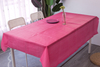Peach Color Flannel Backed PEVA Tablecloth 
