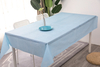 Blue Color Flannel Backed PEVA Tablecloth 