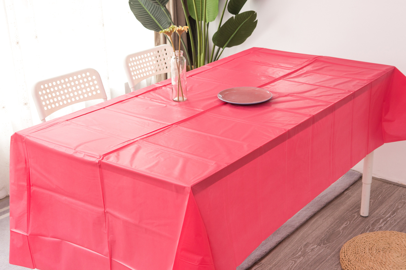 Red Color Pe Table Cover