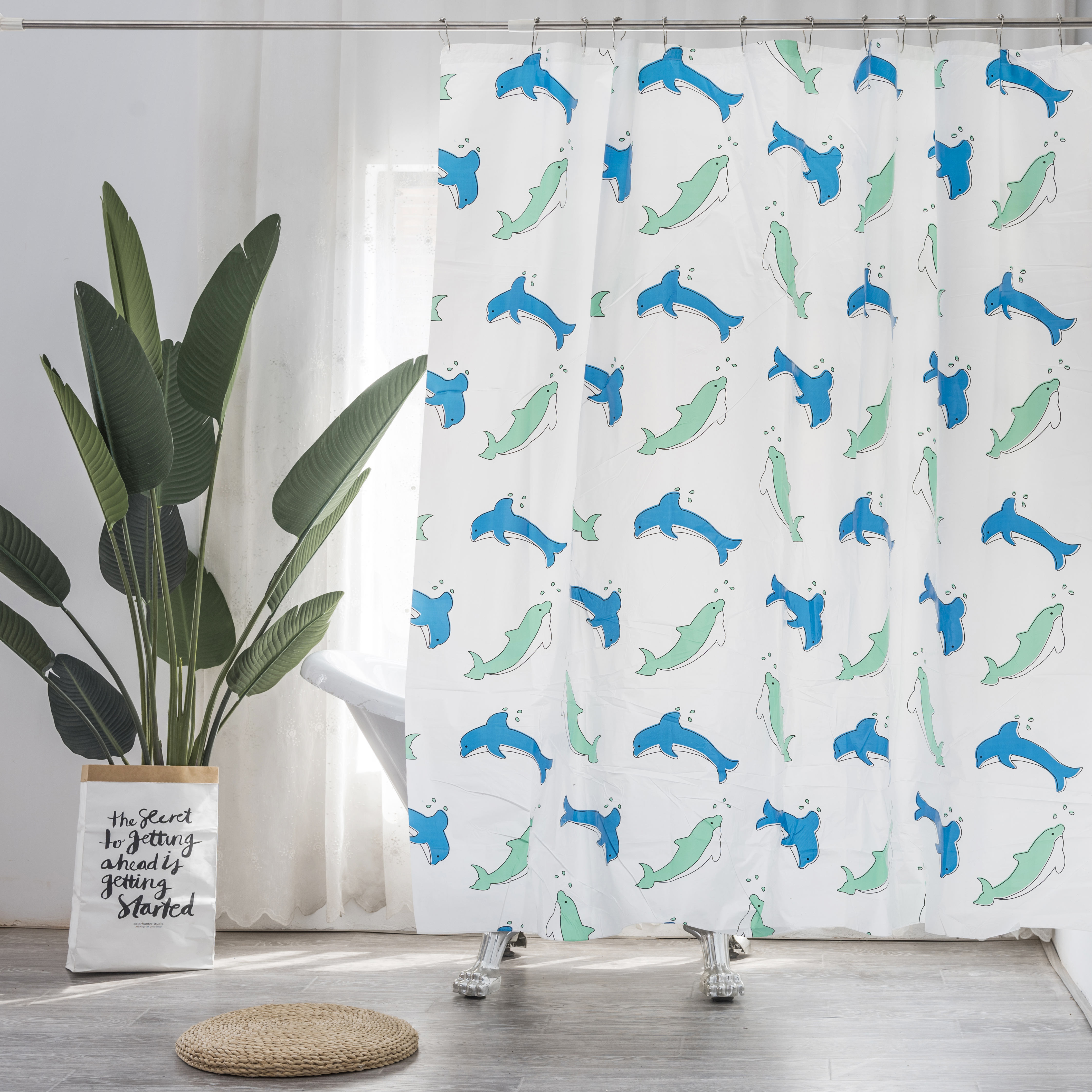 Ocean Style Peva Shower Curtain