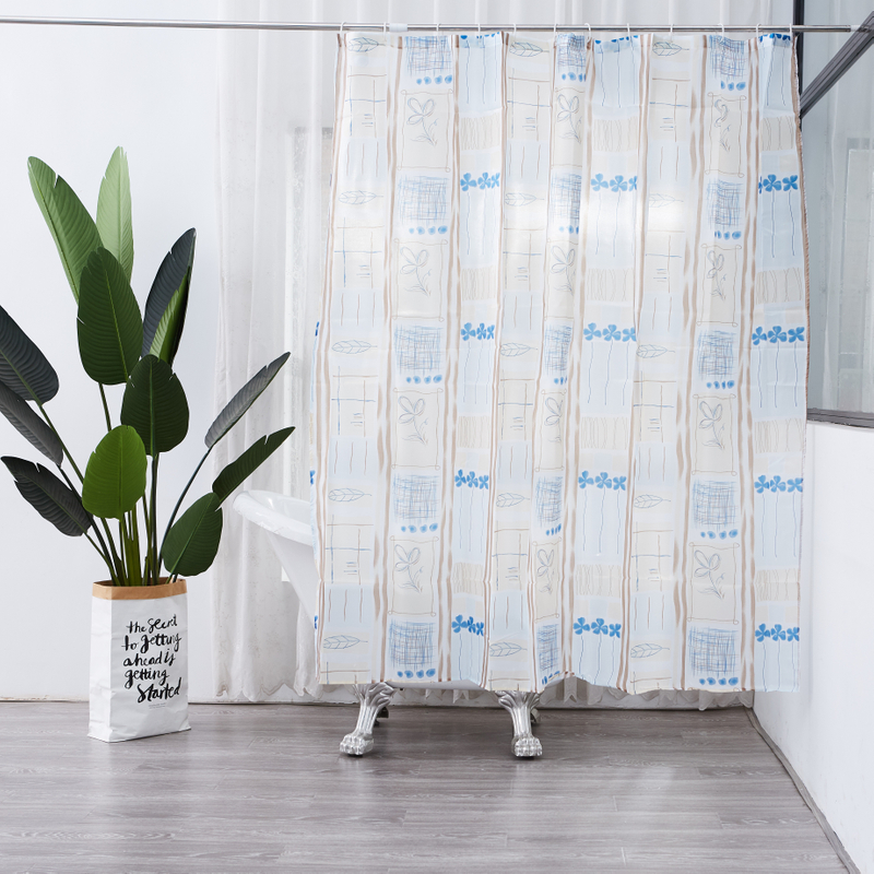 Sketch style Peva Shower Curtain